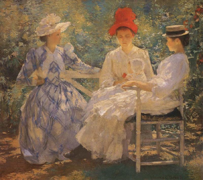 Edmund Charles Tarbell Three Sisters A Study in June Sunlight oil painting picture